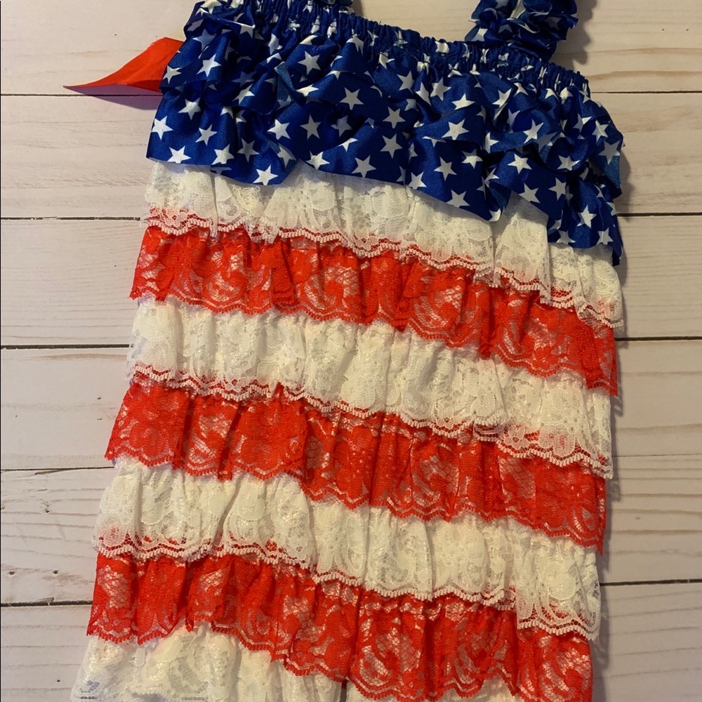 Patriotic Ruffle Romper - Picture 4 of 4